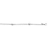 Silver Heart Station Anklet